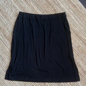 Eileen Fisher Classic Black Pencil Skirt